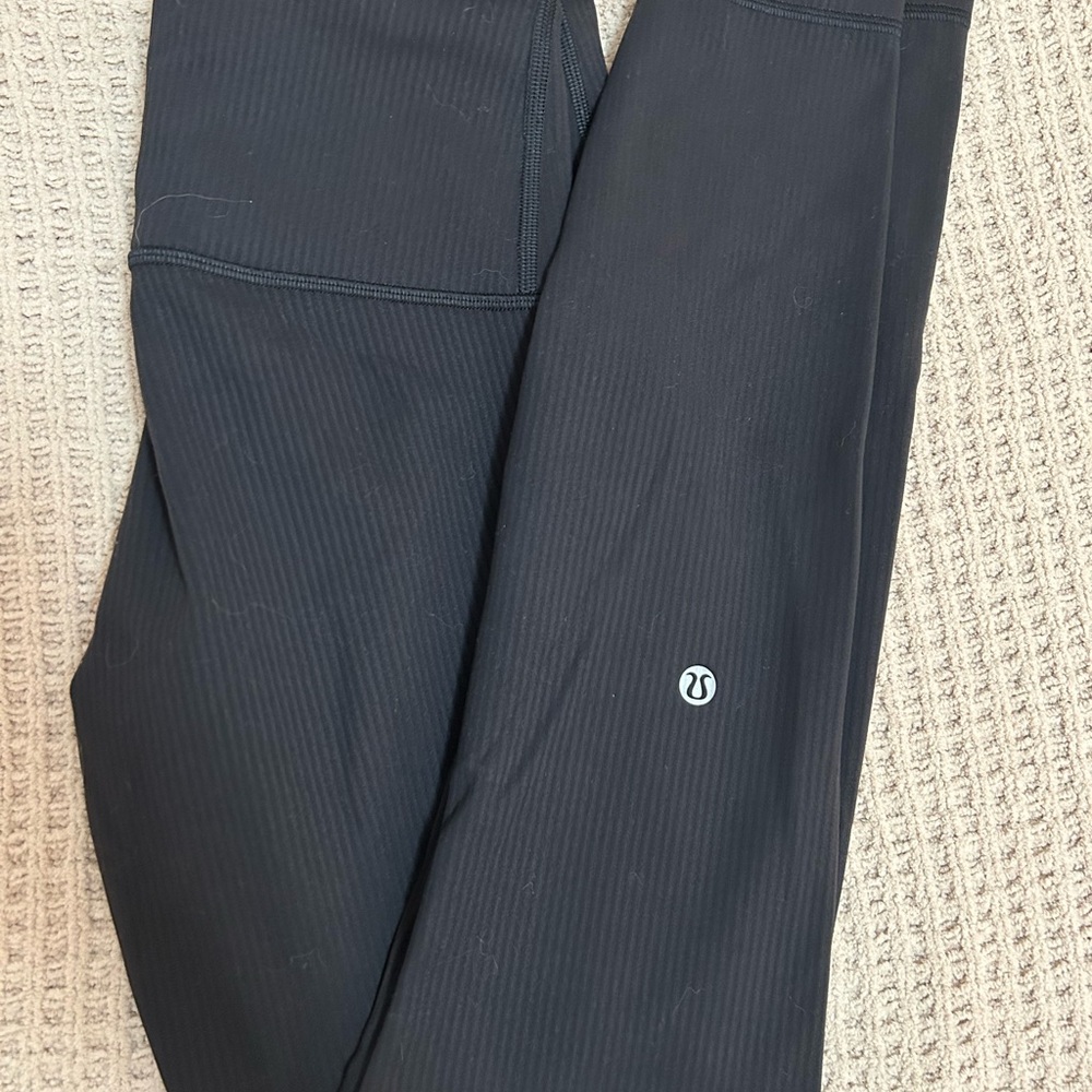 lululemon Ribbed Black Leggings